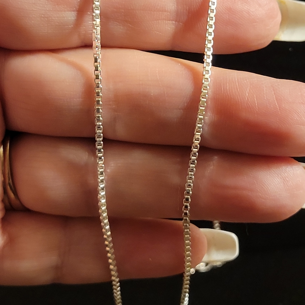 925 Solid Silver 18" Box Chain